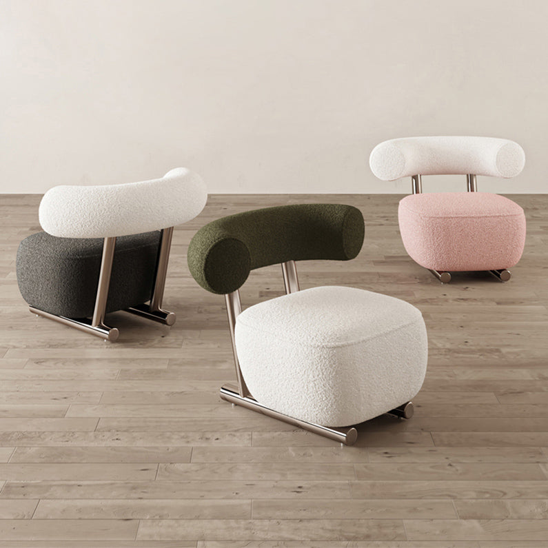 Wool Armless Chair with Tight Back 36.61" Wide Chair for Living Room Clearhalo 'Accent Chairs' 'accent_chairs' 'Chairs & Seating' 'furn' 'furn_accent_chairs' 'Furniture' 'Living Room Furniture' 6014995