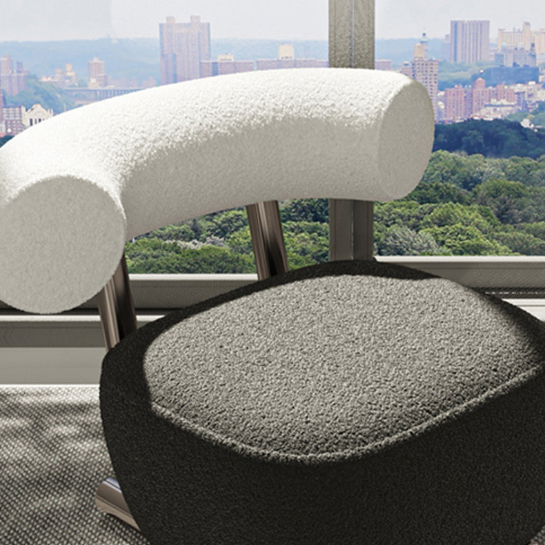 Wool Armless Chair with Tight Back 36.61" Wide Chair for Living Room Clearhalo 'Accent Chairs' 'accent_chairs' 'Chairs & Seating' 'furn' 'furn_accent_chairs' 'Furniture' 'Living Room Furniture' 6015001