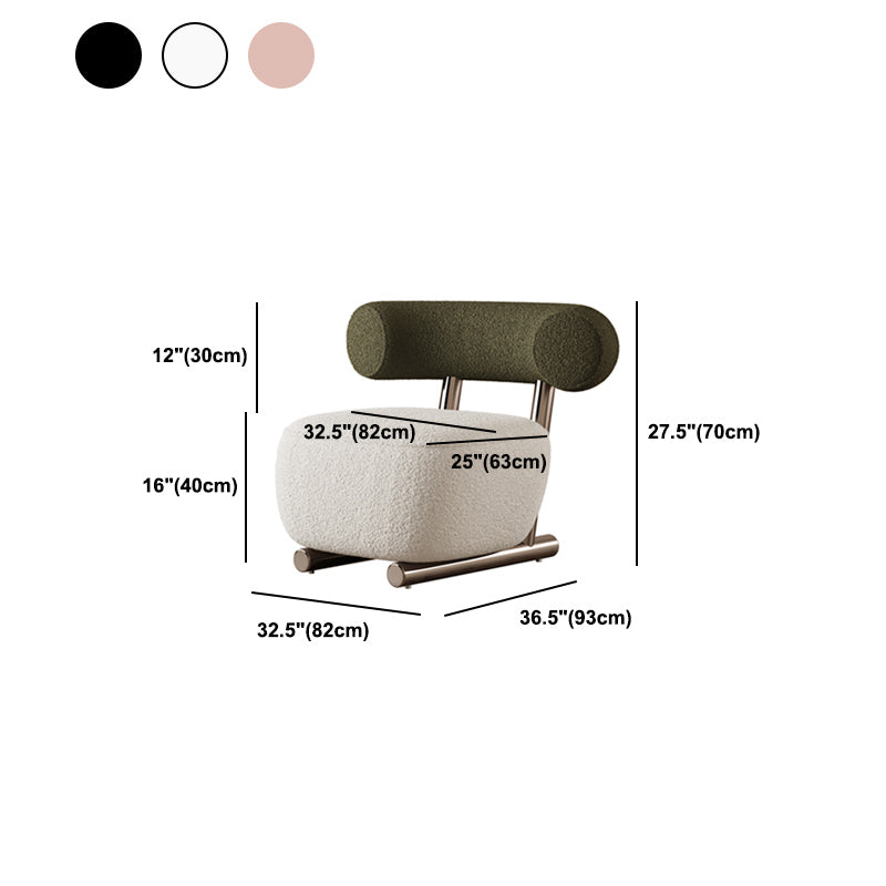 Wool Armless Chair with Tight Back 36.61" Wide Chair for Living Room Clearhalo 'Accent Chairs' 'accent_chairs' 'Chairs & Seating' 'furn' 'furn_accent_chairs' 'Furniture' 'Living Room Furniture' 6015005