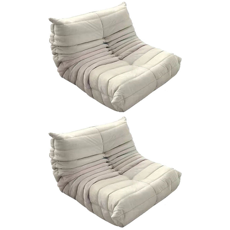 Armless Chair with Tufted Back 35.43" Wide Velvet Chair for Living Room