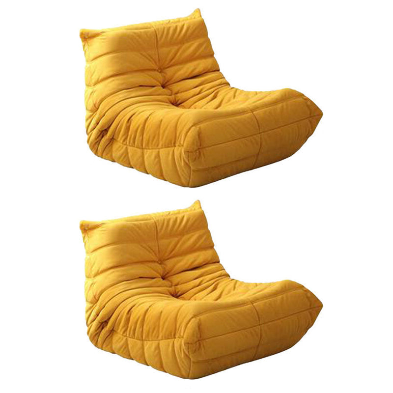 Armless Chair with Tufted Back 35.43" Wide Velvet Chair for Living Room