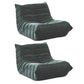 Armless Chair with Tufted Back 35.43" Wide Velvet Chair for Living Room