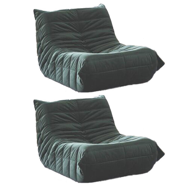 Armless Chair with Tufted Back 35.43" Wide Velvet Chair for Living Room