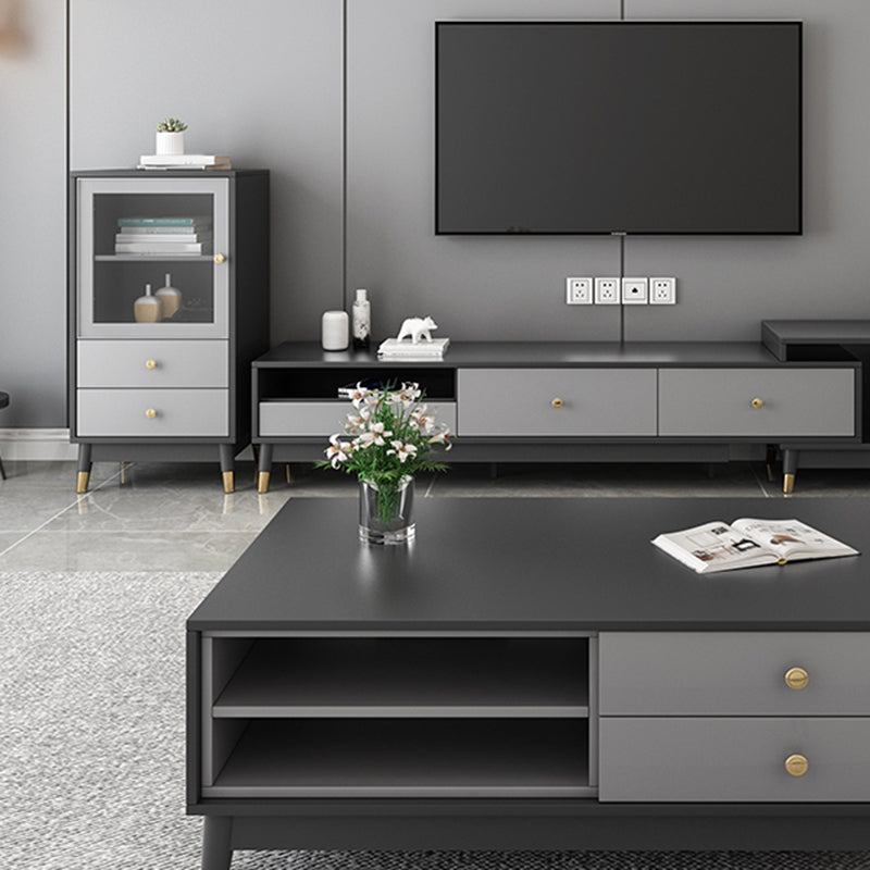 Mobile moderno mobile in finto vetrina in legno con porte di vetro per camera da letto, 19 "l x 16" w