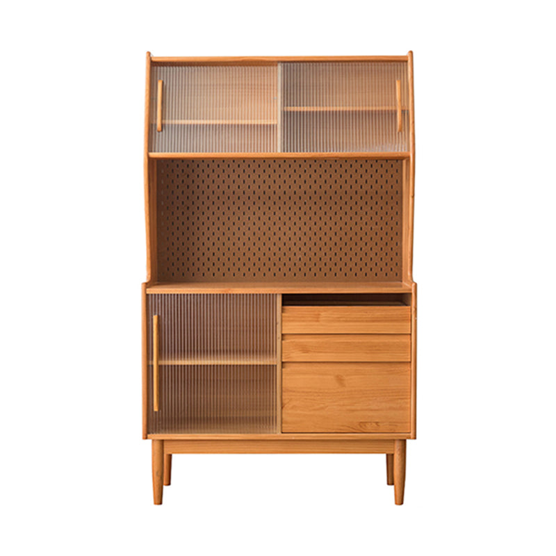 Armadio in legno in legno in legno armadio per la porta in vetro con cassetti