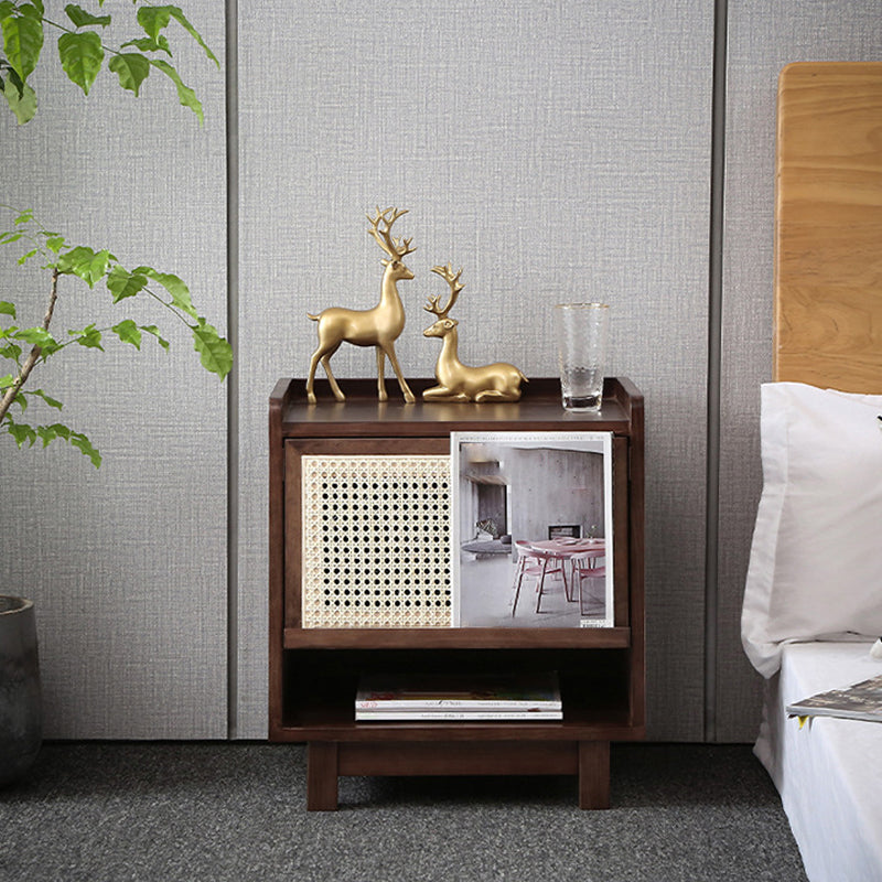 Contemporary Wood Accent Table Nightstand 21.65" Tall Bed Nightstand Clearhalo 'Bedroom Furniture' 'furn' 'furn_night_stand' 'Furniture' 'night_stand' 'Nightstands' 6015112