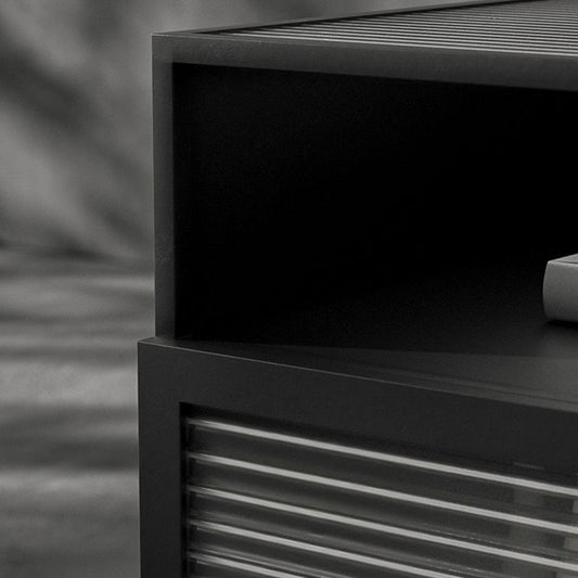 Gabinete moderno de vidrio de vidrio para el estante de la noche inferior para el dormitorio