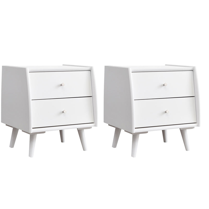 Table de nuit moderne 2 tiroirs table de nuit en bois massif, 20 "de haut