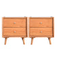 Table de nuit moderne 2 tiroirs table de nuit en bois massif, 20 "de haut