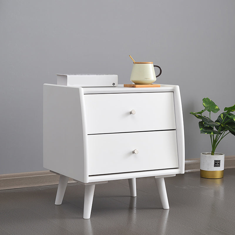 Table de nuit moderne 2 tiroirs table de nuit en bois massif, 20 "de haut