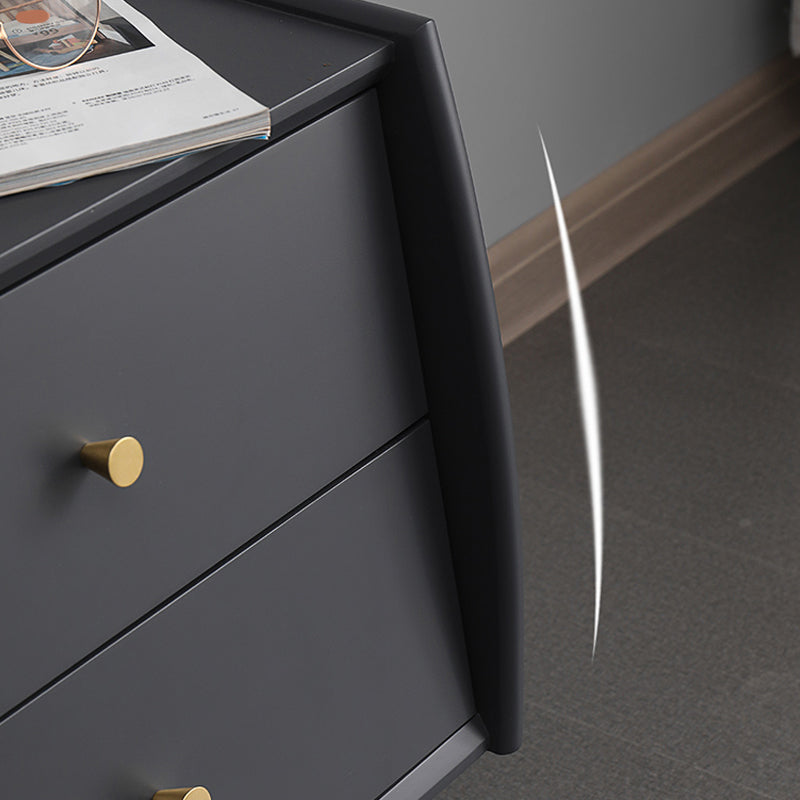 Table de nuit moderne 2 tiroirs table de nuit en bois massif, 20 "de haut