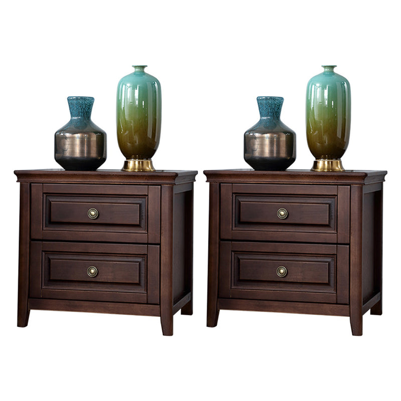 Table de chevet de lit en bois massif table de nuit traditionnelle avec tiroir