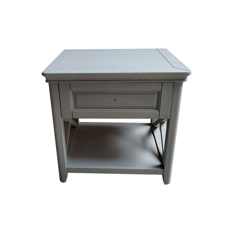 Table de chevet de lit en bois massif table de nuit traditionnelle avec tiroir