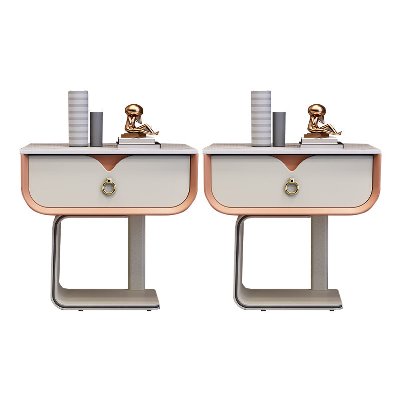 Mesa de noche moderna de la cama de la cama de madera con cajón