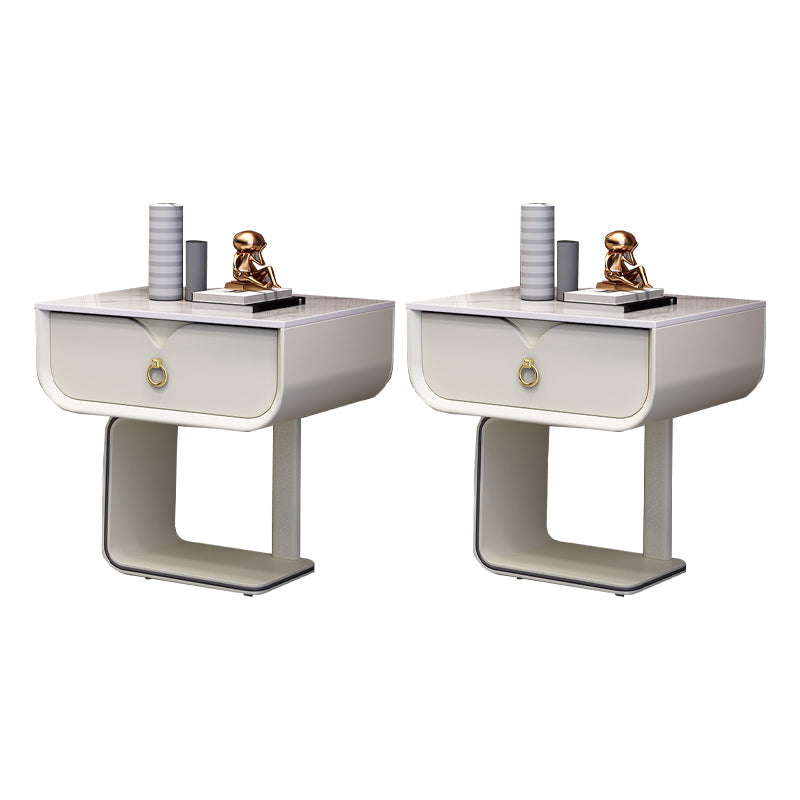 Mesa de noche moderna de la cama de la cama de madera con cajón