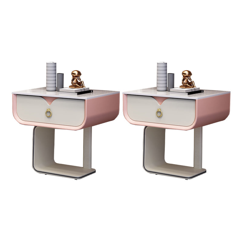 Mesa de noche moderna de la cama de la cama de madera con cajón