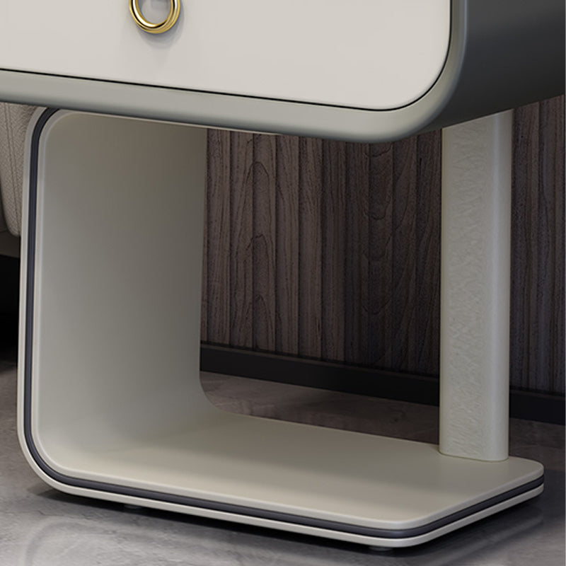 Mesa de noche moderna de la cama de la cama de madera con cajón