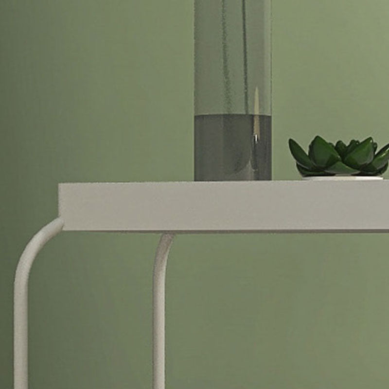 Nightand de table d'accent en métal contemporain 25,59 "Table table de nuit de lit avec 2 étagères