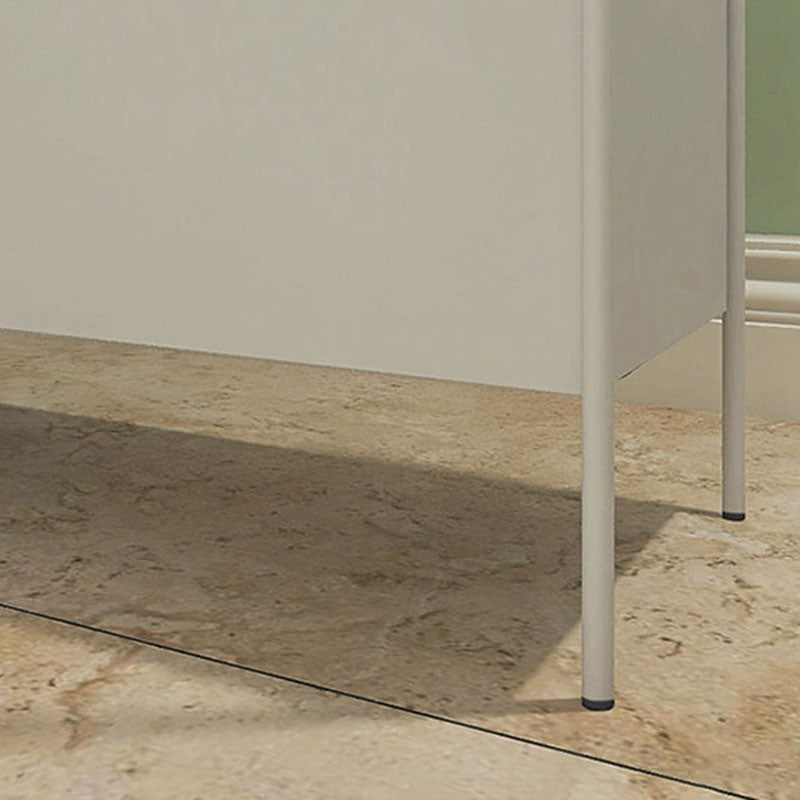 Nightand de table d'accent en métal contemporain 25,59 "Table table de nuit de lit avec 2 étagères