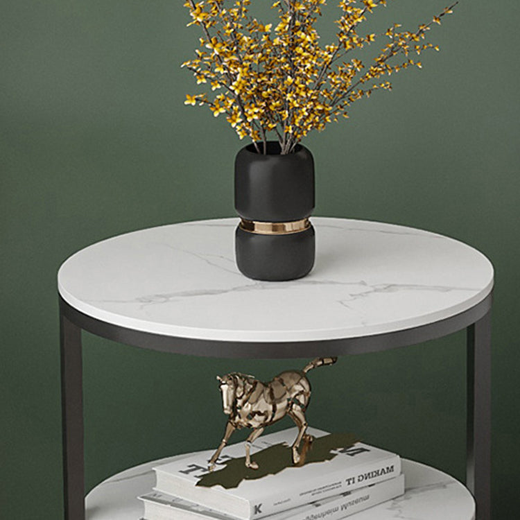 Stone Modern Bed Nightstand 1 Shelf Open Storage Night Table Clearhalo 'Bedroom Furniture' 'furn' 'furn_night_stand' 'Furniture' 'night_stand' 'Nightstands' 6015337