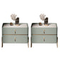 2-drawer Nightstand Contemporary Stone Night Table ,19.7" Tall Light Green 2 Piece Set Clearhalo 'Bedroom Furniture' 'furn' 'furn_night_stand' 'Furniture' 'night_stand' 'Nightstands' 6015352