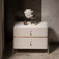2-drawer Nightstand Contemporary Stone Night Table ,19.7" Tall Light Apricot 1 Piece Clearhalo 'Bedroom Furniture' 'furn' 'furn_night_stand' 'Furniture' 'night_stand' 'Nightstands' 6015363