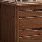 Solid Wood Bed Nightstand Traditional Night Table with 2 Drawers