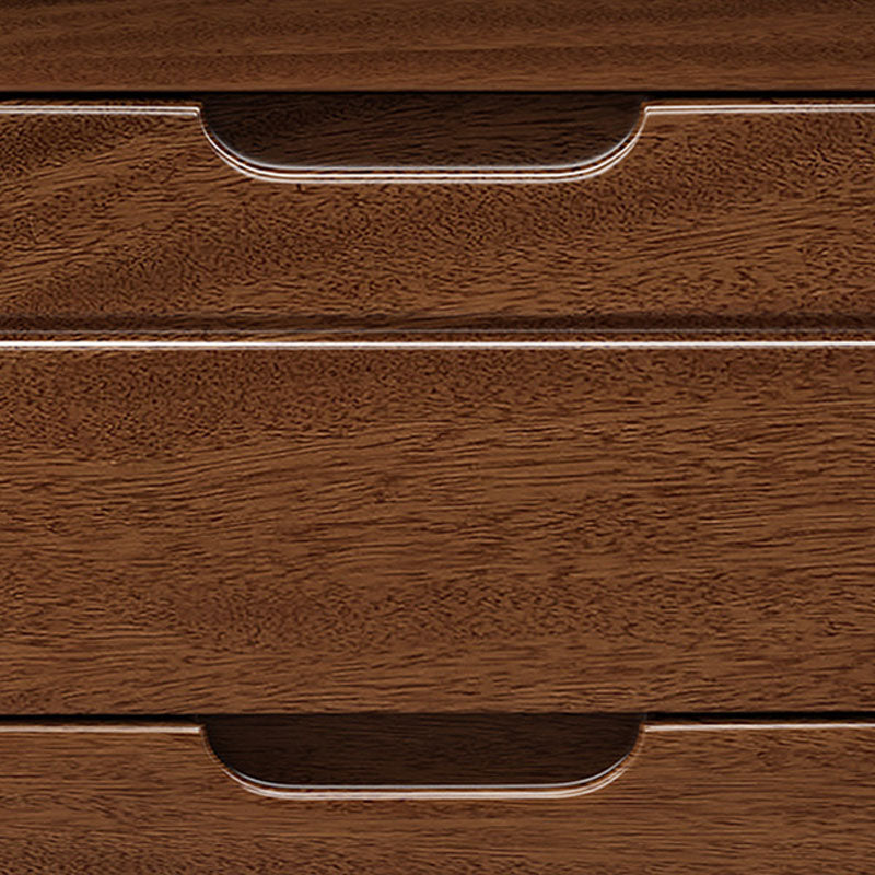 Solid Wood Bed Nightstand Traditional Night Table with 2 Drawers