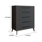 15.6-inch Width Storage Chest Ultra-Modern Dresser with 4/5/6 Drawers Clearhalo 'Bedroom Furniture' 'Dressers & Chests' 'dressers_chests' 'furn' 'furn_dressers_chests' 'Furniture' 6015488