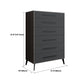 15.6-inch Width Storage Chest Ultra-Modern Dresser with 4/5/6 Drawers Clearhalo 'Bedroom Furniture' 'Dressers & Chests' 'dressers_chests' 'furn' 'furn_dressers_chests' 'Furniture' 6015489