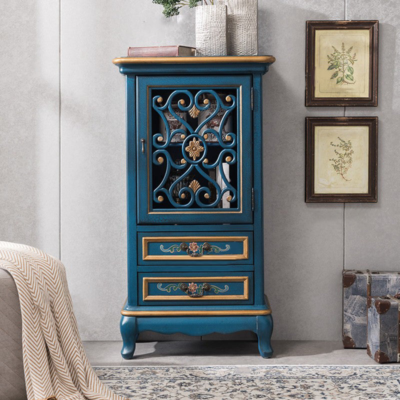 13.65-inch W Dresser Traditional Storage Chest with 2/3 Drawers 25.5"L x 14"W x 47"H Blue Clearhalo 'Bedroom Furniture' 'Dressers & Chests' 'dressers_chests' 'furn' 'furn_dressers_chests' 'Furniture' 6015524