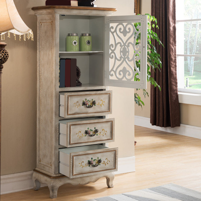 13.65-inch W Dresser Traditional Storage Chest with 2/3 Drawers 25.5"L x 14"W x 61"H White Clearhalo 'Bedroom Furniture' 'Dressers & Chests' 'dressers_chests' 'furn' 'furn_dressers_chests' 'Furniture' 6015529