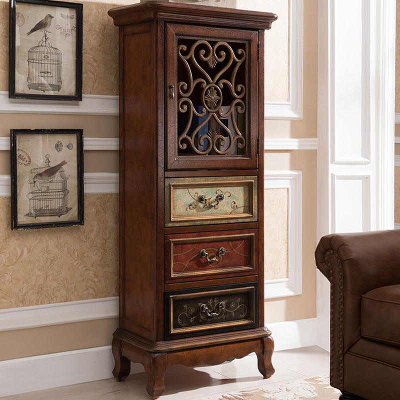 13.65-inch W Dresser Traditional Storage Chest with 2/3 Drawers 25.5"L x 14"W x 61"H Brown Clearhalo 'Bedroom Furniture' 'Dressers & Chests' 'dressers_chests' 'furn' 'furn_dressers_chests' 'Furniture' 6015531
