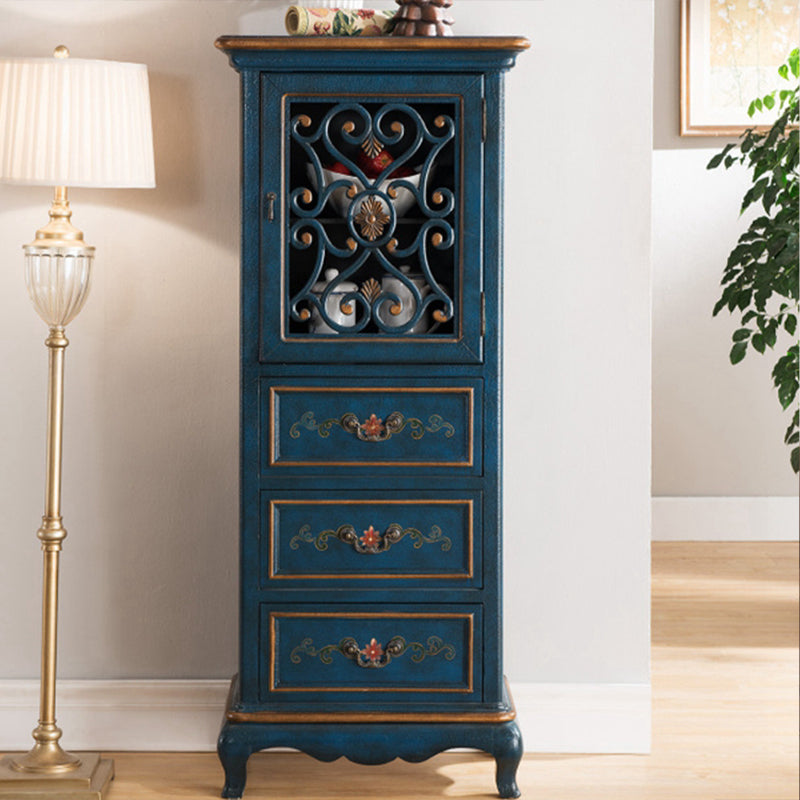 13.65-inch W Dresser Traditional Storage Chest with 2/3 Drawers 25.5"L x 14"W x 61"H Blue Clearhalo 'Bedroom Furniture' 'Dressers & Chests' 'dressers_chests' 'furn' 'furn_dressers_chests' 'Furniture' 6015533