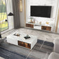 Stone and Wooden TV Media Stand with Doors Contemporary TV Stand Clearhalo 'furn' 'furn_tv_stands_entertainment_centers' 'Furniture' 'Living Room Furniture' 'TV Stands & Entertainment Centers' 'TV Stands & Media Storage Furniture' 'tv_stands_entertainment_centers' 6015593