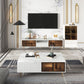 Stone and Wooden TV Media Stand with Doors Contemporary TV Stand Clearhalo 'furn' 'furn_tv_stands_entertainment_centers' 'Furniture' 'Living Room Furniture' 'TV Stands & Entertainment Centers' 'TV Stands & Media Storage Furniture' 'tv_stands_entertainment_centers' 6015594