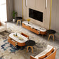Scandinavian Style TV Stand Stone Enclosed Storage TV Console with Drawers
