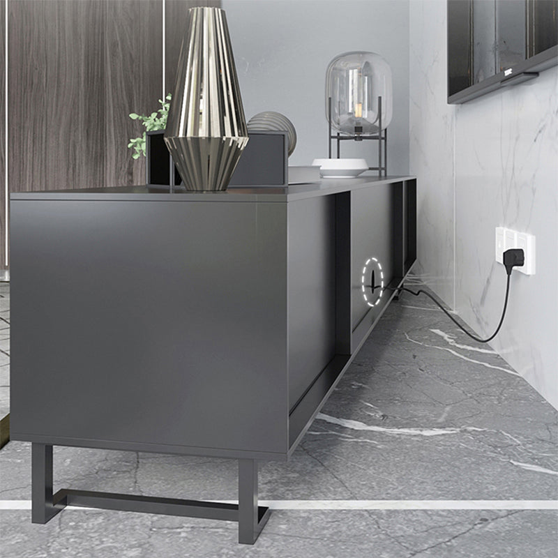 2 Drawers Contemporary TV Stand Solid Wood TV Cabinet with Shelves Clearhalo 'furn' 'furn_tv_stands_entertainment_centers' 'Furniture' 'Living Room Furniture' 'TV Stands & Entertainment Centers' 'TV Stands & Media Storage Furniture' 'tv_stands_entertainment_centers' 6015727