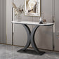 Tavolo di divano console di ferro glam a mezza luna console in marmo tavolo per la sala