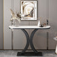 Tavolo di divano console di ferro glam a mezza luna console in marmo tavolo per la sala