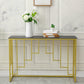 Console in pietra glam tavolo da 12 "w -rettangolo di accento per la sala