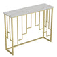 Console in pietra glam tavolo da 12 "w -rettangolo di accento per la sala