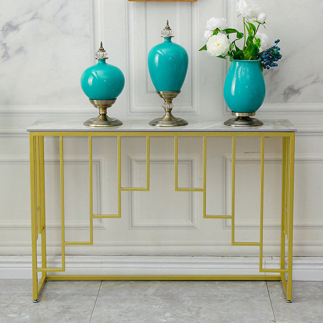 Console in pietra glam tavolo da 12 "w -rettangolo di accento per la sala
