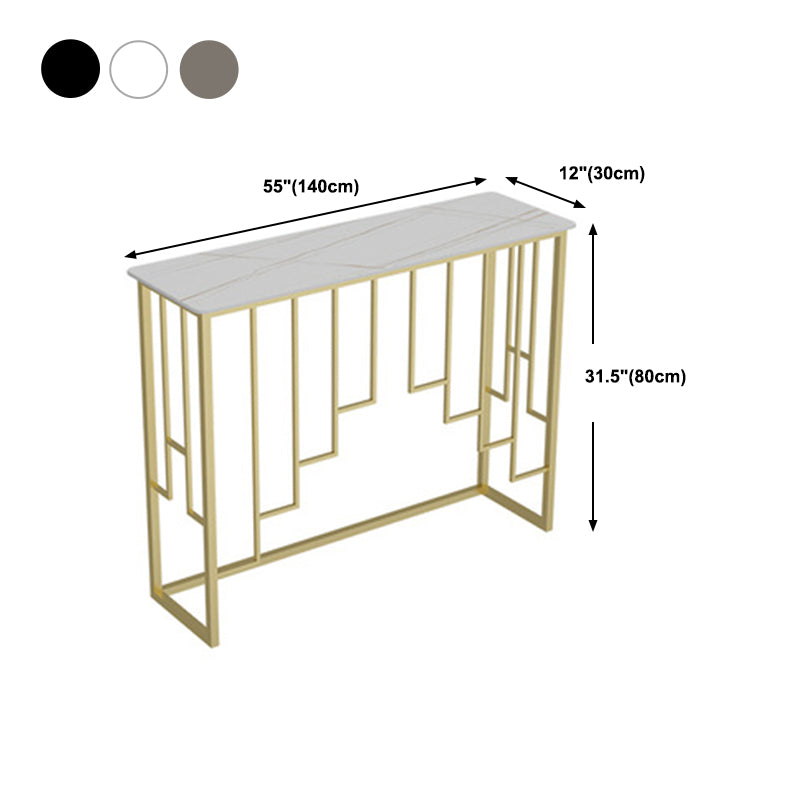 Console in pietra glam tavolo da 12 "w -rettangolo di accento per la sala