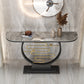 Tavolo da console in pietra glam 12 "W tavolo di accento resistente alla macchia mezzano per la sala