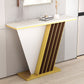 Tavolo da divano console in pietra glam tavolo accento di ferro rettangolare per sala