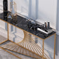 Tavolo da divano console in marmo glam rettangolo console di ferro tavolo per la sala