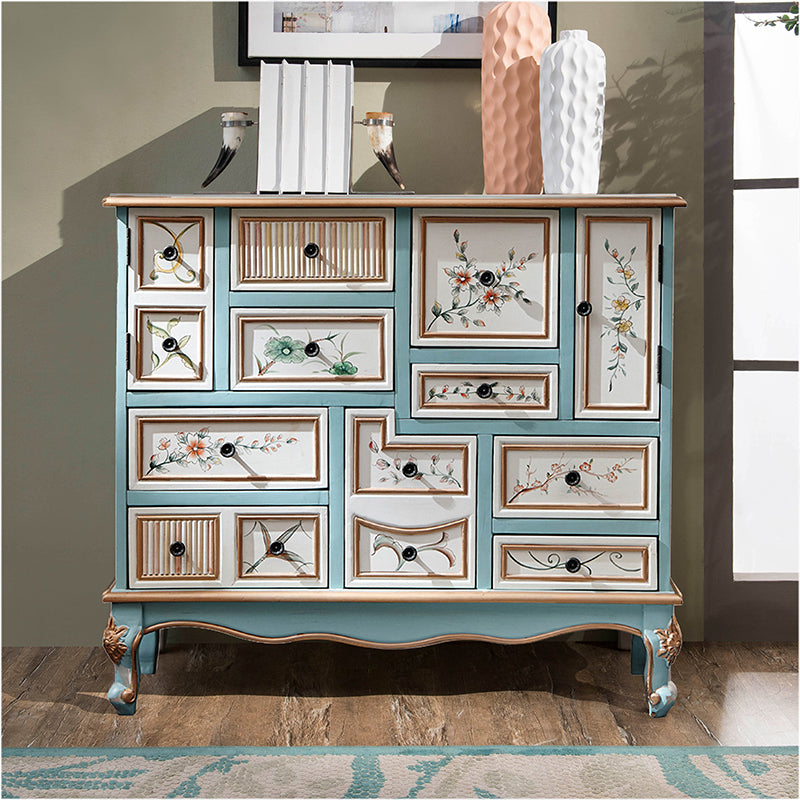 Nautical Wooden Storage Chest Bedroom Horizontal Chest with 3 Drawers Blue Clearhalo 'Bedroom Furniture' 'Dressers & Chests' 'dressers_chests' 'furn' 'furn_dressers_chests' 'Furniture' 6015921