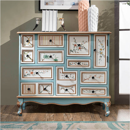 Nautical Wooden Storage Chest Bedroom Horizontal Chest with 3 Drawers Blue Clearhalo 'Bedroom Furniture' 'Dressers & Chests' 'dressers_chests' 'furn' 'furn_dressers_chests' 'Furniture' 6015921