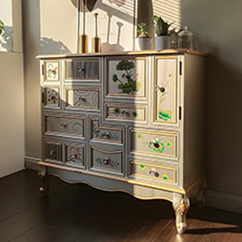 Nautical Wooden Storage Chest Bedroom Horizontal Chest with 3 Drawers Gold Clearhalo 'Bedroom Furniture' 'Dressers & Chests' 'dressers_chests' 'furn' 'furn_dressers_chests' 'Furniture' 6015922